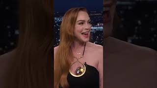 Lindsay Lohan on Getting Quizzed by Jamie Lee Curtis to Prove Her Identity [upl. by Ellynn969]