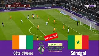 match Sénégal vs Côte dIvoire en direct Coupe dAfrique des Nations complet Simulation Gameplay PC [upl. by Seraphine]