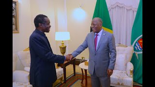 PRESIDENT MAGUFULI MEETS PROFESSOR PLO LUMUMBA AT THE STATE HOUSE DSM [upl. by Mair325]