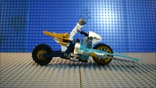 Lego Ninjago Dragons Rising Season 2 Zanes Ice Motorcycle Review [upl. by Idnahc762]