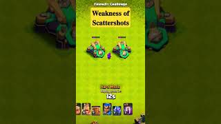 Weakness of Scattershots 😱😱  Clash of Clans [upl. by Legin]