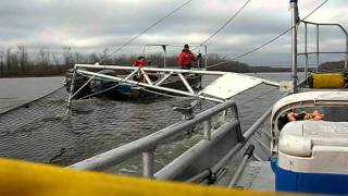 Upstream Paupier Sampling for Asian Carp on Illinois River [upl. by Moyers]