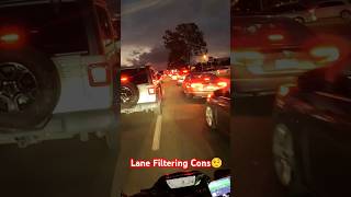 Biker 🏍️vs Traffic Lane Filtering Cons [upl. by Galang]