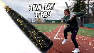 Hitting with JTs CUSTOM WOOD BAT MODEL  Jaw Bat JTBB9 Maple  Wood Baseball Bat Review [upl. by Foley]