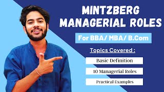 Mintzberg 10 Managerial Roles in Hindi  Explained in Detail for BBA  MBA [upl. by Moody]