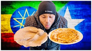 Who Makes The Best INJERA ETHIOPIANS vs SOMALIS Taste Test [upl. by Torrie]