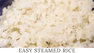 How to Make STEAMED RICE on the Stove [upl. by Winton]