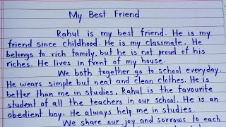 My Best Friend Essay In English  Essay On My Best Friend [upl. by Voltz]