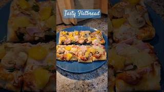 Yummy Flatbread Pizza flatbread pizza pizzasauce ham cheese easymeals quickrecipe shorts [upl. by Aig]