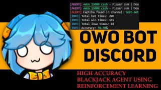 EPO Discord OwO Blackjack Agent  595 WinDraw Rate [upl. by Frendel985]