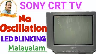 SONY CRT TV No Oscillation LED Blinking Problem ETechElectronics [upl. by Queen]