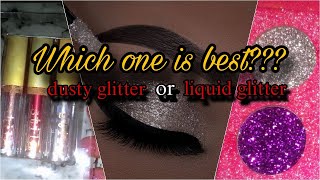 Glitter palette review✨liquid and dusty glitters honest review [upl. by Acacia]