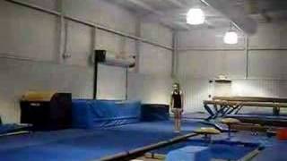 Katies roundoff back handspring double back tuck [upl. by Ettennad]