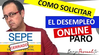 💻💰Pedir el PARO ONLINE  Como solicitar prestación por DESEMPLEO por internet SIN CERTIFICADO  SEPE [upl. by Aiela]