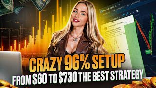 CRAZY TRADING STRATEGY 96 SETUP  From 60 To 730 POCKET OPTION  BINARY OPTIONS SIGNALS [upl. by Willet]