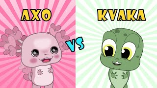 먹방 애니먹방  Mukbang animation  Kvaka and Axo eating same food 😊 kvakaanimation mukbang animation [upl. by Pasia489]