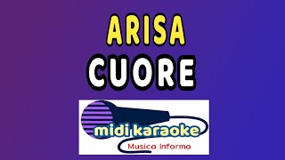 Arisa  CUORE  karaoke [upl. by Eissim134]