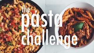 the pasta challenge vegan  hot for food [upl. by Teodora46]