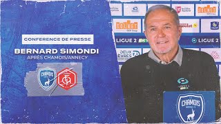 🎙 La réaction de Bernard Simondi après le match nul face au FC Annecy [upl. by Valery]