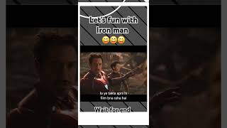 Iron man funny 😄😄😄clips avengers ironmanfunny love music [upl. by Annoynek]