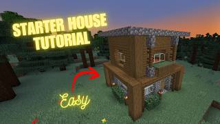 Easy Starter House TUTORIAL  Minecraft 121 [upl. by Ayikahs44]