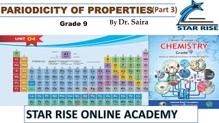 Class 9 Chemistry  Chapter 4 Periodic Table and Periodicity Part 3  Federal Board 2024 [upl. by Mill32]