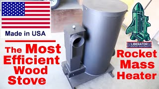 Liberator Rocket Stove  Hyper Efficient USA Made Wood Burning Stove  Mass Heater [upl. by Nayr79]