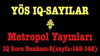 YÖS IQSAYILARmetropol yayınlarıIQ soru Bankası2sayfa145148 [upl. by Ellinej30]