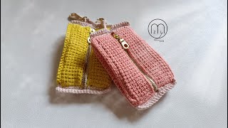 鉤針拉鍊零錢包 Crochet Coin Purse 中文字幕 [upl. by Pyszka]