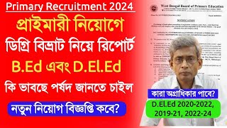 Primary Recruitment 2024 update।primary tet 2022 interview।DElEd BEd dual degree case update। [upl. by Gnaht]