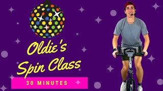 30 Minute Oldies Music Spin Class  Get Fit Done [upl. by Enaerb707]