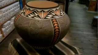 360 degree view of ACOMA Pueblo Indian Pottery By Katherine Victorino [upl. by Nashom]