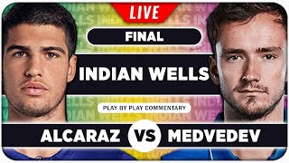 ALCARAZ vs MEDVEDEV • ATP Indian Wells 2024 Final • LIVE Tennis PlaybyPlay Stream [upl. by Ahsimin]