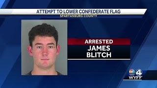 Man arrested after attempting to take down Confederate flag off I85 officials say [upl. by Gerald]