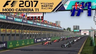 F1 2017 MODO CARRERA 1 NEUMÁTICOS ACERO INOXIDABLE [upl. by Flemming417]