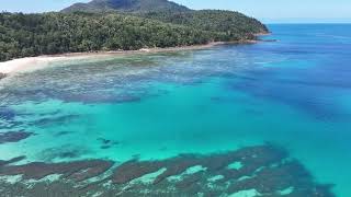 Whitsunday Island Turtle bay and Chalkies Haslewood Island 4K [upl. by Neysa174]