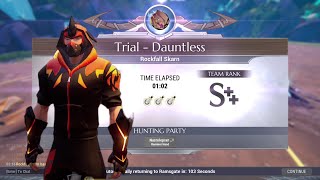 102 AXE TEMPEST SOLO DAUNTLESS TRIALS ROCKFALL SKARN [upl. by Ralfston]