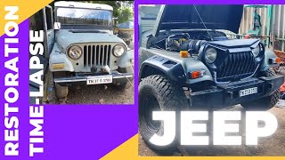 Jeep Restoration amp Modification Timelapse India 8072212738 timelapse jeeprestoration jeep [upl. by Nodnelg]