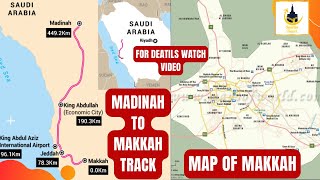 Madinah Sharif To Makkah track  Makkah Map Saudiatravel7865 madinahjourney madinatomakkah [upl. by Eelessej]