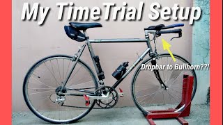 My Time trial setup converting Drop bar to Bullhorn [upl. by Yarod]