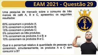 EAM  Uma pesquisa de mercado sobre o consumo de três marcas de café A B e C apresentou os seguint [upl. by Keryt]