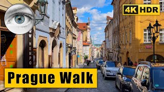 Prague Walking Tour 4k Pohořelec Hradčany Nerudova Street 🇨🇿 Czech Republic HDR ASMR [upl. by Bultman]