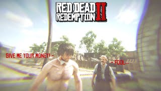 Drunk John Tries to Rob Strangers  RDR2 [upl. by Alad]