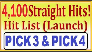 4100 Pick 3 amp Pick 4 Lottery Straight Hits This Week [upl. by Drake]