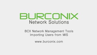 Importing Users from MIS  BCX Network Management Tools [upl. by Marley]