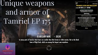 Unique Weapons and Armors of Tamriel EP 175 Dreamers BearHide Moccasins Dreamers Mantle Set [upl. by Hasina]