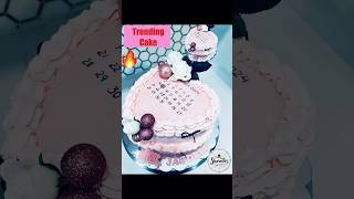 “Creative Calendar Heart Cake Design”easy calendar Heart cake decorating tutorial🔥😱shorts feed [upl. by Frida]