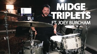 MIDGE TRIPLETS ft Joey Burcham  Rock Drums [upl. by Annal167]