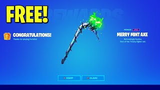 How to GET MINTY AXE PICKAXE for FREE Free Merry Mint Axe in Fortnite Season OG [upl. by Yerffe]