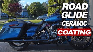 How To Ceramic Coat a Motorcycle  2019 Harley CVO Road Glide [upl. by Emmerie]